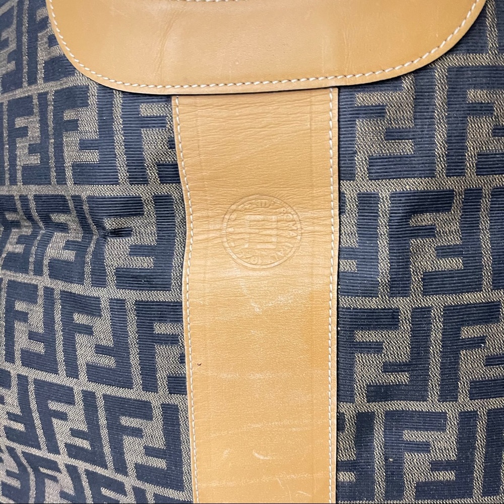 Fendi Vintage Zuccino Foldover Clutch/Tote - Picture 10 of 13